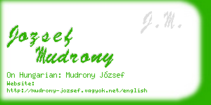 jozsef mudrony business card